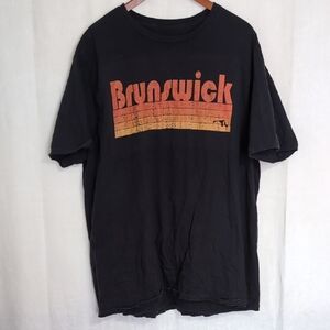 Brunswick Black Short Sleeve Graphic Tee Size 2XL Tall